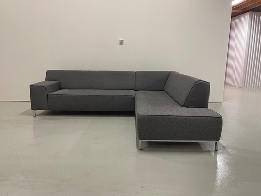 Montel Gray Fabric Corner Sofa