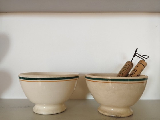 Image 1 of Pair of tiny earthenware coffee bowls/cups