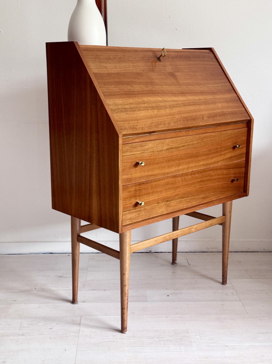 Scrivania-sedia vintage in teak, metà del XX secolo, anni '60 – Scrivanie, Wood (photo 5 of 15)