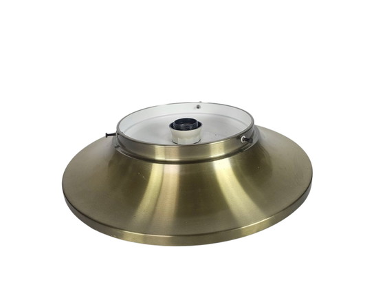 Image 1 of Dijkstra - Fokke Dijkstra - &#39;Flush Mount&#39; - Lámpara de techo de la era espacial - Ámbar - Años 70