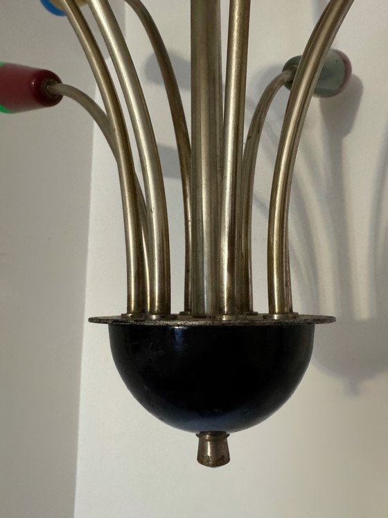 Image 1 of Meerkleurige Sputnik-kroonluchter uit de jaren 60.