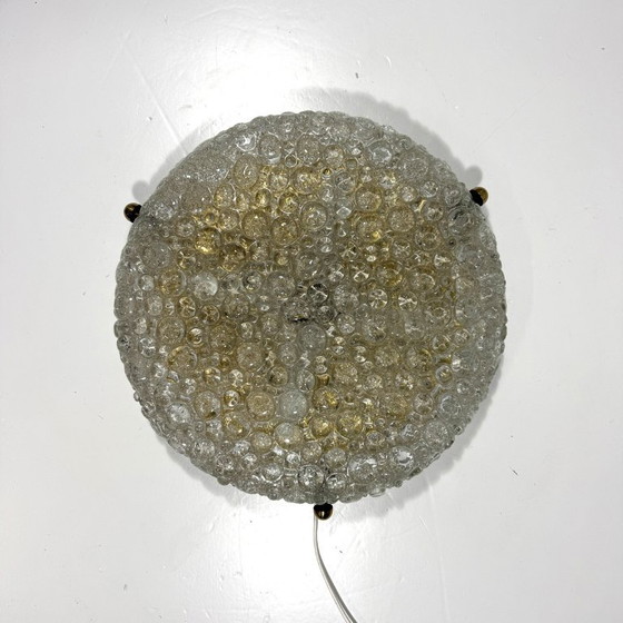Hillebrand ceiling or wall light in Murano glass 1960s, Brass, Gold, Mid Century Modern (photo 7 of 13)