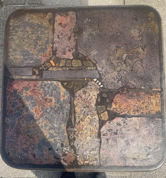 Image 1 of For sale: set of 2 Brutalist coffee tables by Paul Kingma