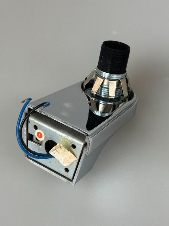 Image 1 of 60s 70s wandlamp bollamp metaal chroom & glas space age design