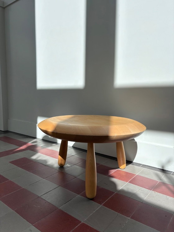 Image 1 of Ensemble - Table d'appoint/tabouret en bois postmoderne vintage "Karljohan" Par Christian Halleröd Pour Ikea Ps