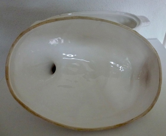 Image 1 of Vintage Keramiek Paté schaal in de vorm van een eend.