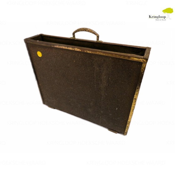 Image 1 of Antiker Zeitschriftenständer mit Bronzedruck