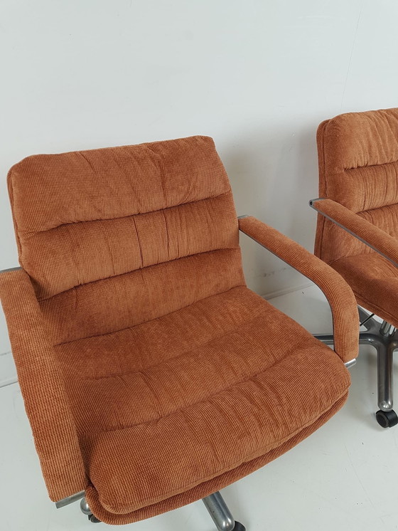 Image 1 of Deux chaises de bureau Artifort vintage | Chaise de bureau G. Harcourt
