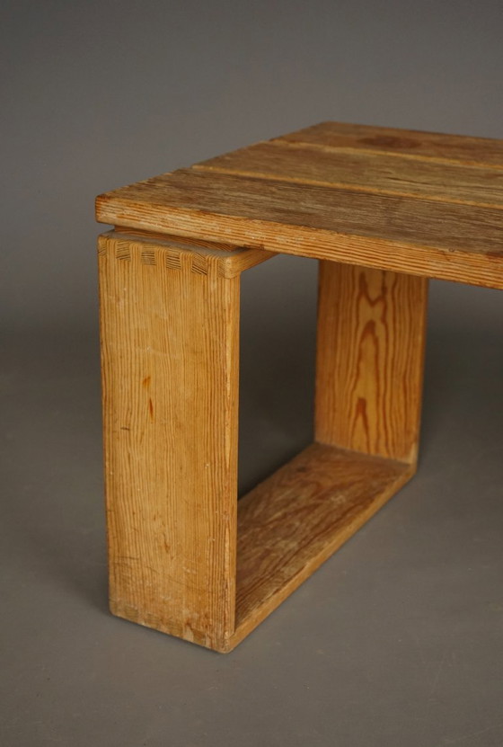 Image 1 of Vintage Scandinavian Solid Pine Bench. 1960s