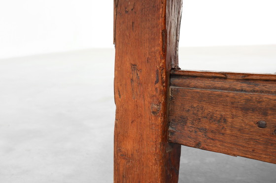 Image 1 of Tavolino brutalista spagnolo del XVII secolo in legno e ferro battuto