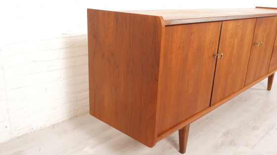 Image 1 of Vintage Dressoir | Zwarte Greepjes | 220 Cm | 1960S