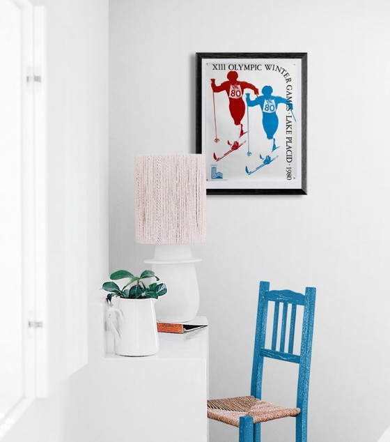 Image 1 of XIII Olympische Winterspelen - Lake Placid 1980 - Originele Langlauf Poster| 63 × 49 cm|USA