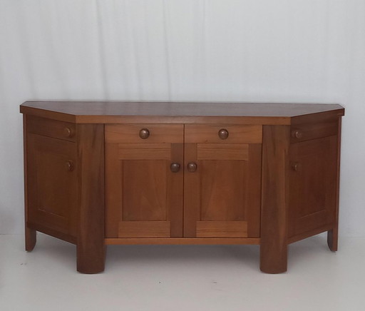 Buffet en noyer par Silvio Coppola pour Bernini, années 70