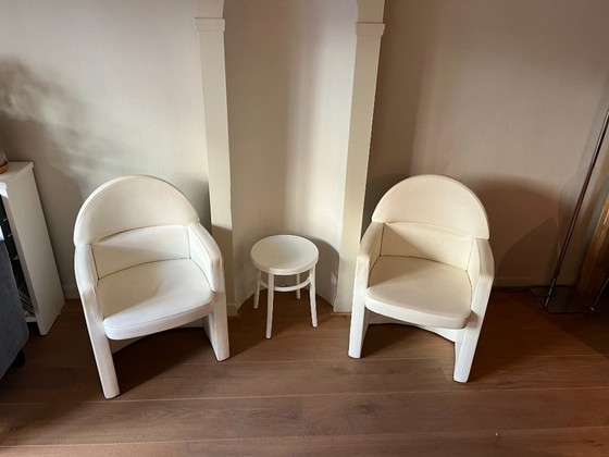 Image 1 of Eetkamer of vergaderstoel Poltrona Frau Ego Meeting (4x) WIT