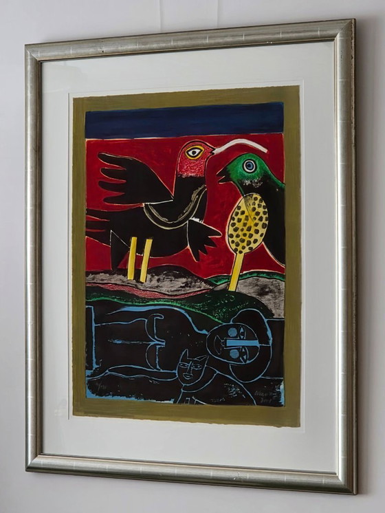 Image 1 of Corneille - Oiseaux en fête I - Vénus - Signé - 2001