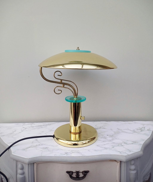 Lampada da banchiere vintage, lampada a fungo