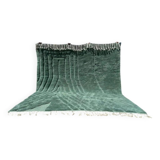 Grande tappeto marocchino Mrirt verde smeraldo 300x300 cm – di alta gamma