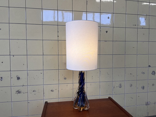Lampada da Tavolo Vintage in Vetro Colorato