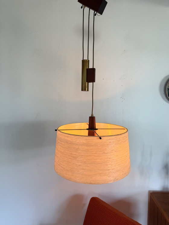 Lampada a sospensione vintage a contrappeso, Temde Leuchten anni '60 – Lampade a sospensione, Wood, Plastic (photo 10 of 15)