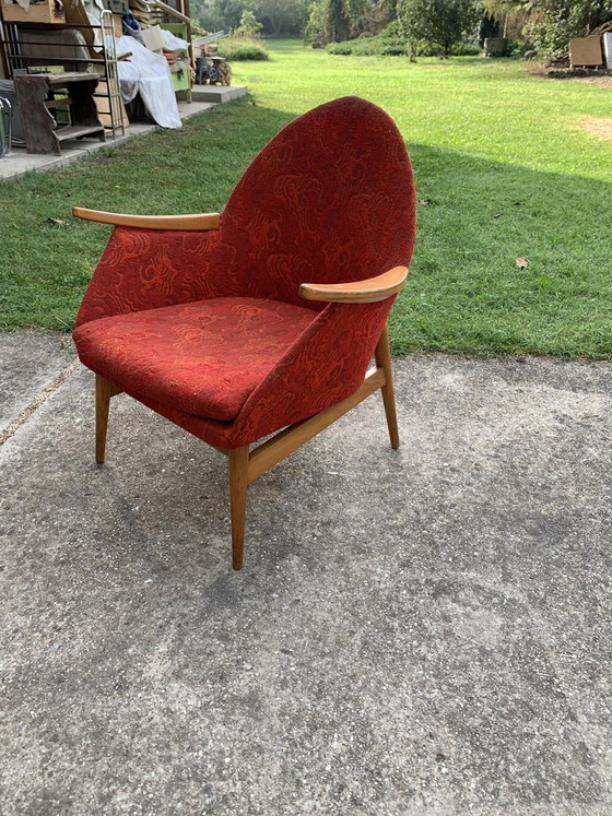 Fauteuil Rouge Mid-Century, années 1960 – Mid Century Modern (photo 3 of 8)