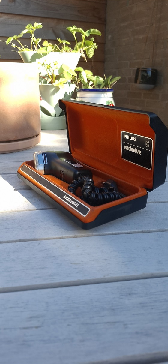 Image 1 of Philips Exclusive Philishave - Compleet Vintage Scheerapparaat in Originele Doos - Collectorsitem