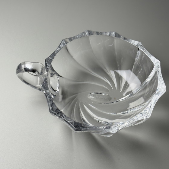 Image 1 of Val Saint Lambert – Dessertservice (6) – Muscheln – Kristall – ROYAL