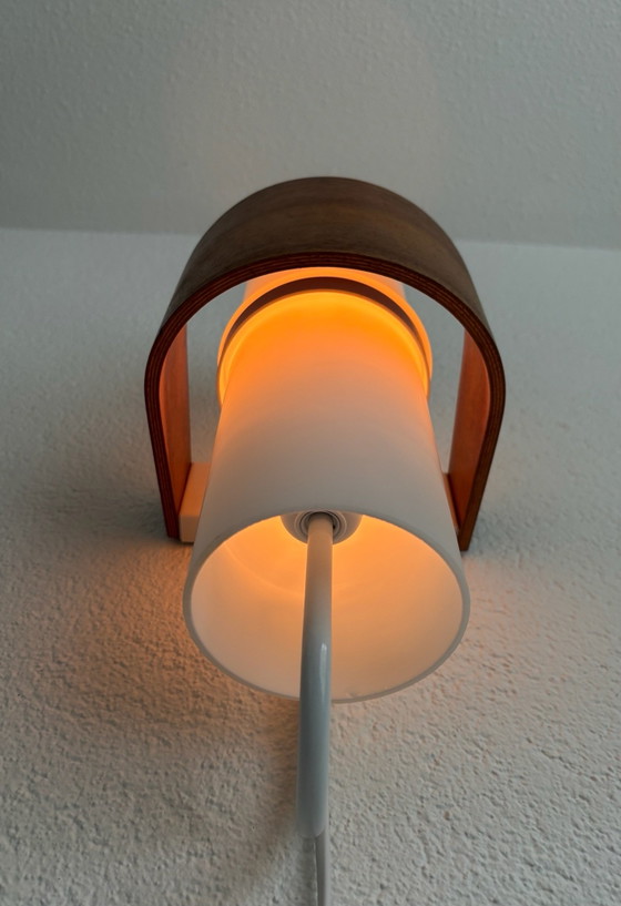 Applique vintage Philips Louis Kalff anni '60 – Vetro, Legno (photo 9 of 14)