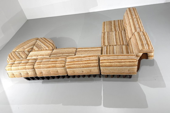 Can Can modulaire bank van Luciano Frigerio voor Frigerio Di Desio - jaren 60 – Modulaire banken, Textile (photo 11 of 11)