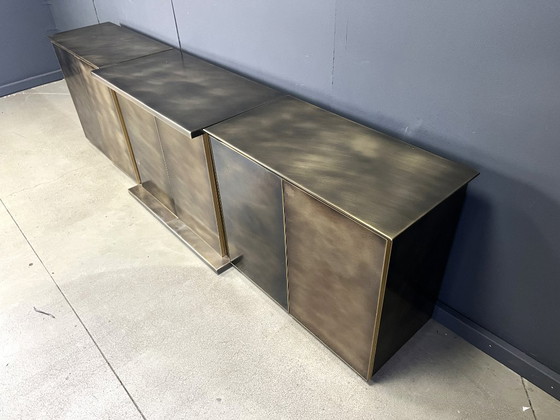 Image 1 of XL brass credenza by Belgochrom, 1980s