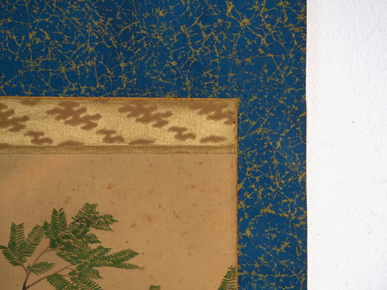 Antikes japanisches Kakejiku eines Raubvogels in Farbe auf Papier – Japan, circa 1900 (photo 28 of 40)