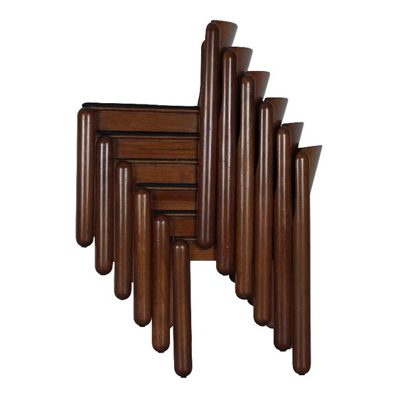 Image 1 of 6 chaises empilables modèle 122 par Vico Magistretti pour Cassina, Italie, années 1960