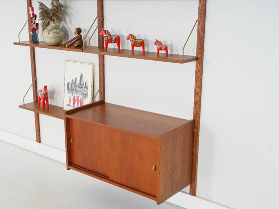 Image 1 of Modulaire wandkast van teakhout, Deens design, jaren 60, gemaakt in Denemarken.