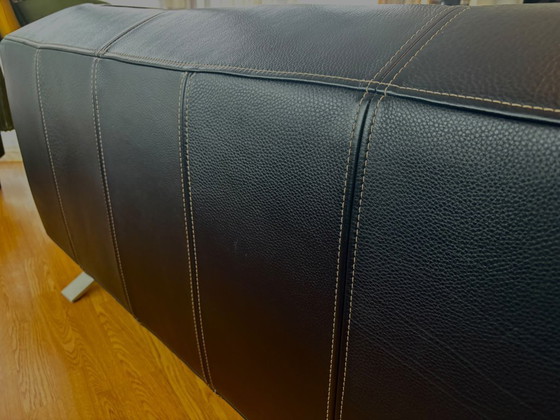 Vintage Rolf Benz 6000 dark blue indigo 2-seater – Sofas, Leather, Metal (photo 5 of 5)