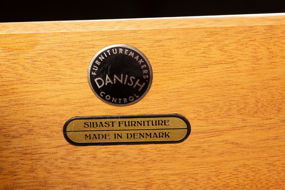 Image 1 of Dänische Teakholzkommode mit 4 Schubladen, entworfen von Arne Vodder für Sibast 1960.