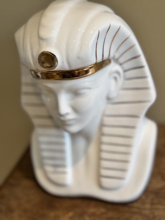 Image 1 of Ensemble de bustes égyptiens vintage – Style Hollywood Regency – céramique – années 1950/1960