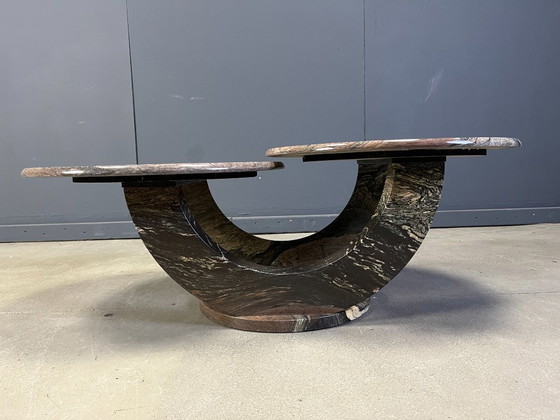 Image 1 of Tavolino da caffè vintage in marmo a due livelli, anni '70