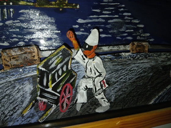 3D Night View of the Gulf of Naples. Painted on Wood. – Paintings & Drawings, Other (photo 5 of 5)