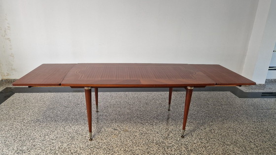 Image 1 of Complete vintage Mid-century Modern dining set with sideboard, table, and 8 chairs