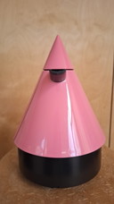 Thermos vintage Emsa rose et noir de style Memphis en très bon état