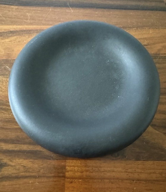 Image 1 of Vide poche céramique noir Memphis années 80