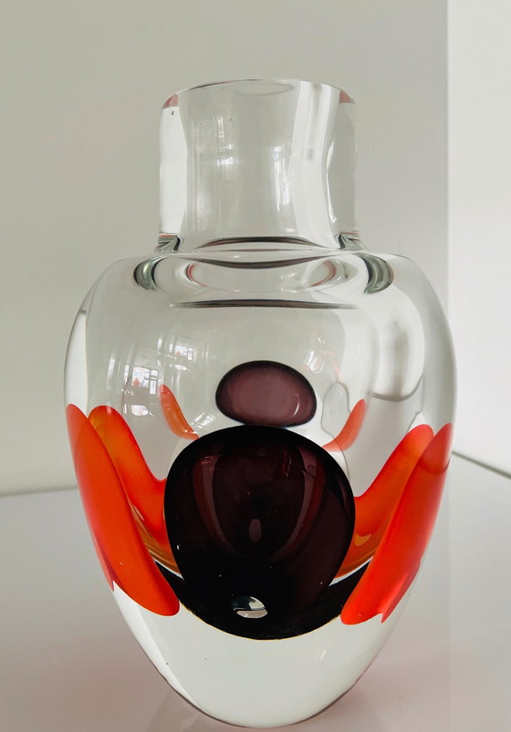 Image 1 of Vase Princ Glass Art H. 22. 3,4 kilos !