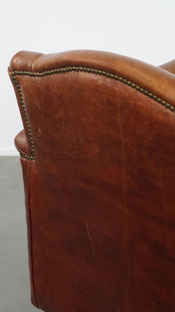 Image 1 of Poltrona/poltrona Art Déco in pelle di pecora