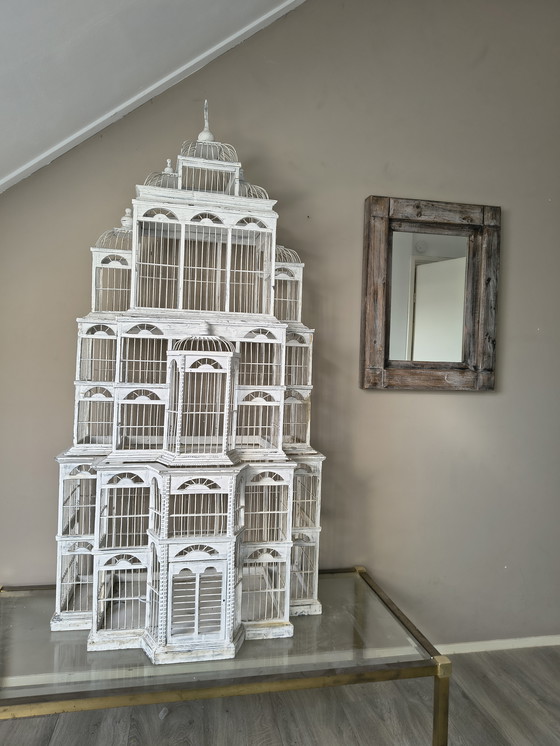 Image 1 of Eyecatcher one of kind Vintage wooden birdcage xl