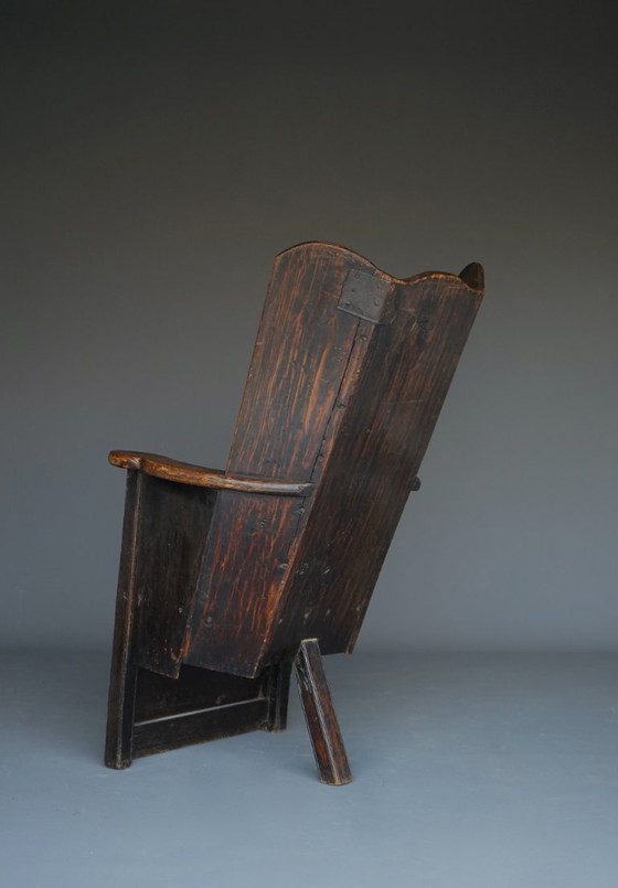 Image 1 of Chaise d'agneau ancienne en pin gallois, datant des années 1820