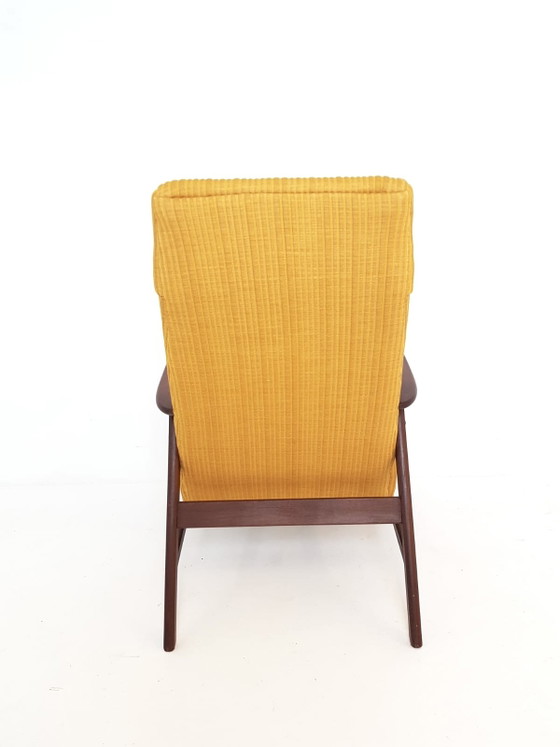 Vintage Deense Fauteuil Nieuw Gestoffeerd Kvadrat Febrik – Polyester, Wood (photo 7 of 11)