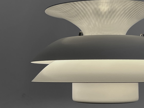 Image 1 of Middelgrote meerlaagse hanglamp van Kurt Wiborg voor Jeka Metaltryk, Denemarken 1970