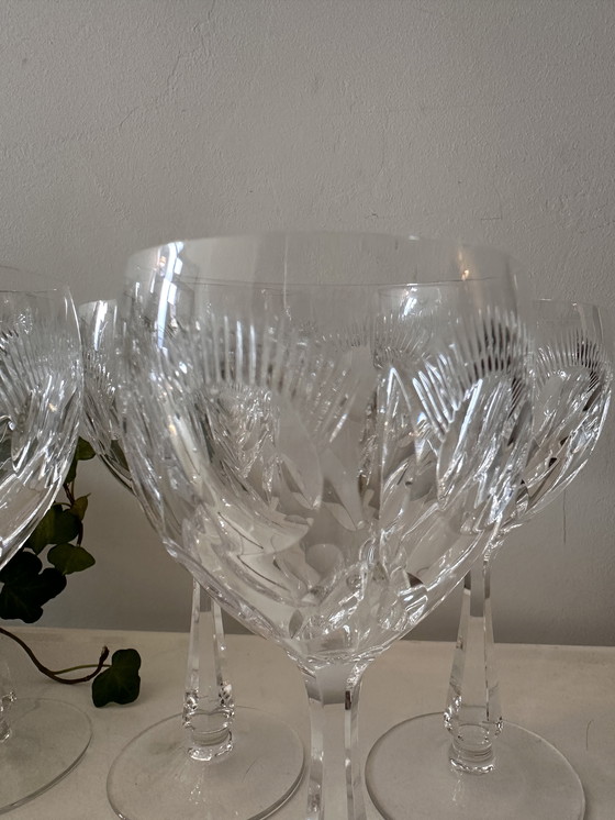 Image 1 of Set di 5 bicchieri da vino in cristallo anni '70