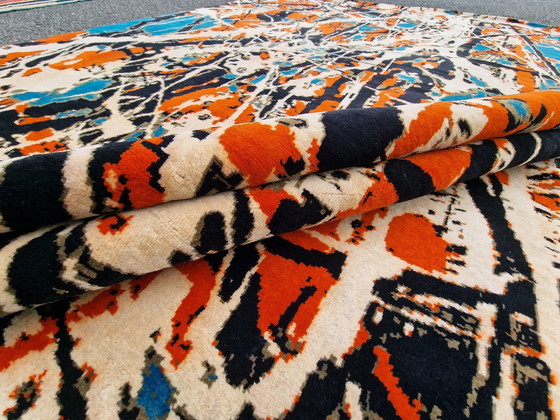 Image 1 of Jackson Pollock Künstlerteppich Moderne Zeitgenössische Handgeknüpfte Wolle auf Baumwolle 280 x 200 cm