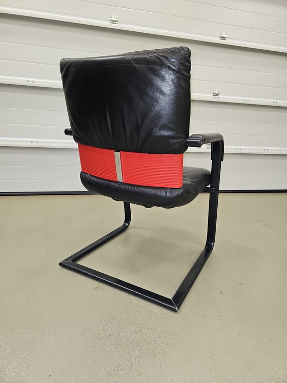 Image 1 of Sedie in pelle Figura Bellini di Vitra Office, sedie a sbalzo
