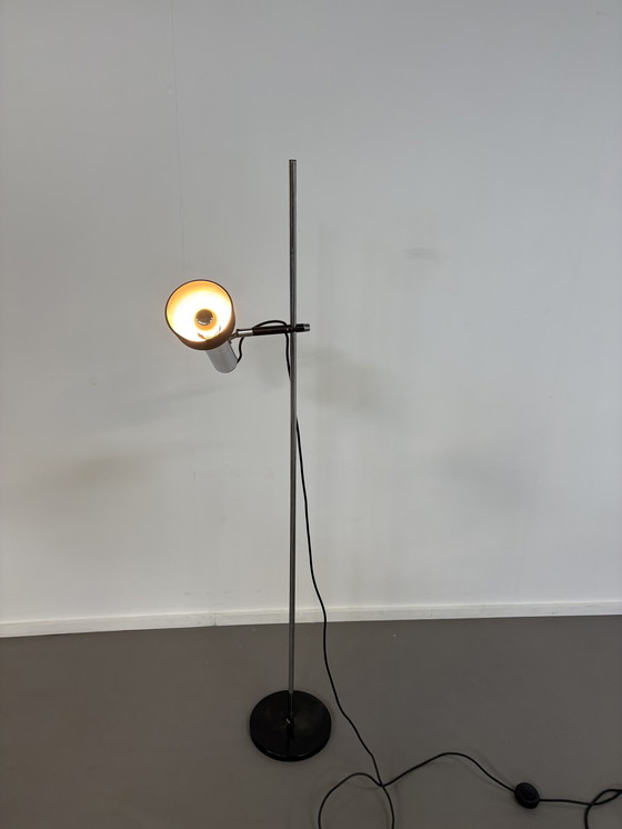 Image 1 of Lampada da terra vintage Staff Leuchten Spot cromata con lampada da terra nera modello L401 anni Sessanta